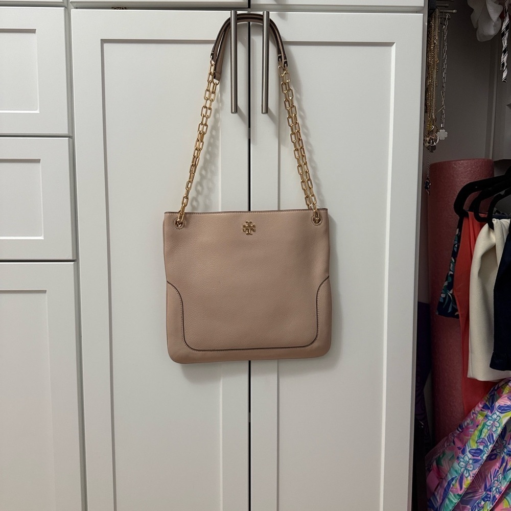 Tory Burch Pink Leather Ella Chain Tote - Picture 11 of 12